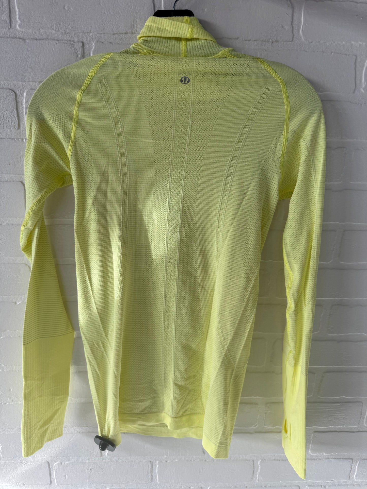 Athletic Top Long Sleeve Collar By Lululemon In Yellow, Size: S