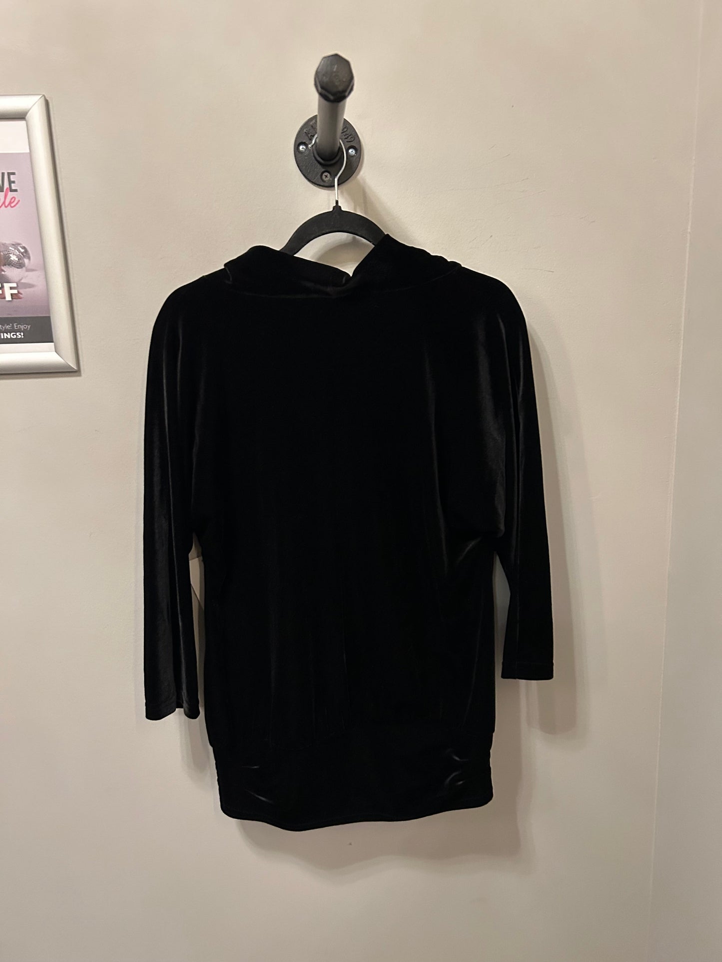 Top 3/4 Sleeve By Peck And Peck In Black, Size: M