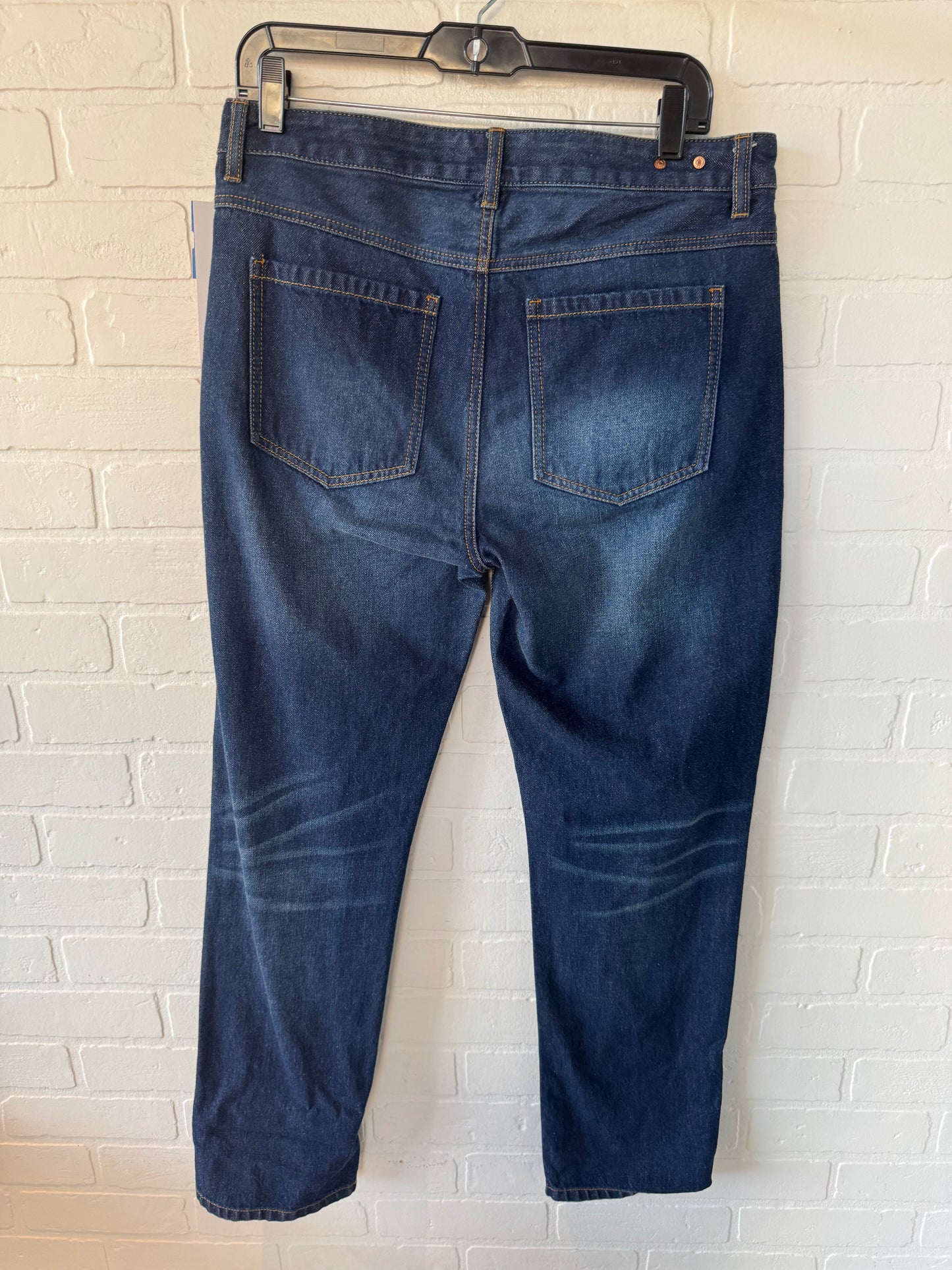 Jeans Straight By Cabi In Blue Denim, Size: 8