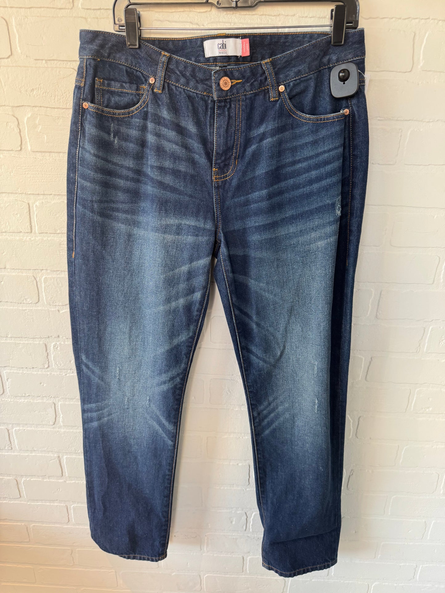 Jeans Straight By Cabi In Blue Denim, Size: 8