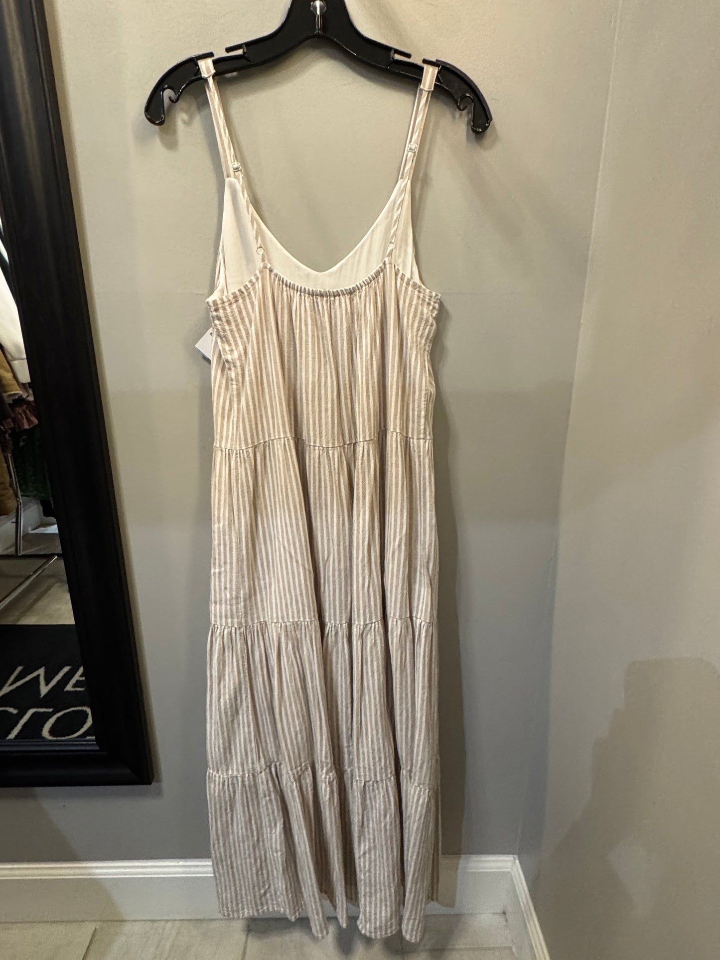 Dress Casual Maxi By Sanctuary In Tan & White, Size: S