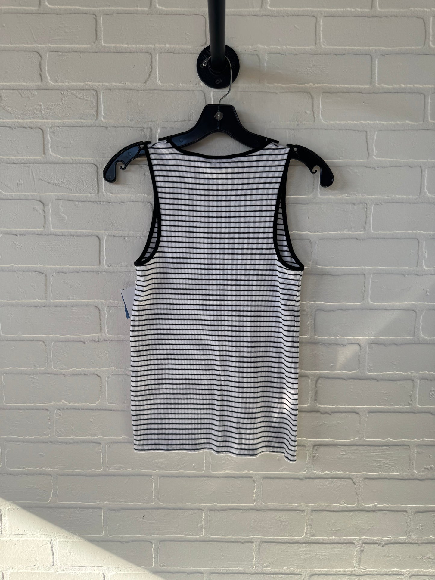 Top Sleeveless Basic By Banana Republic In Black & White, Size: M