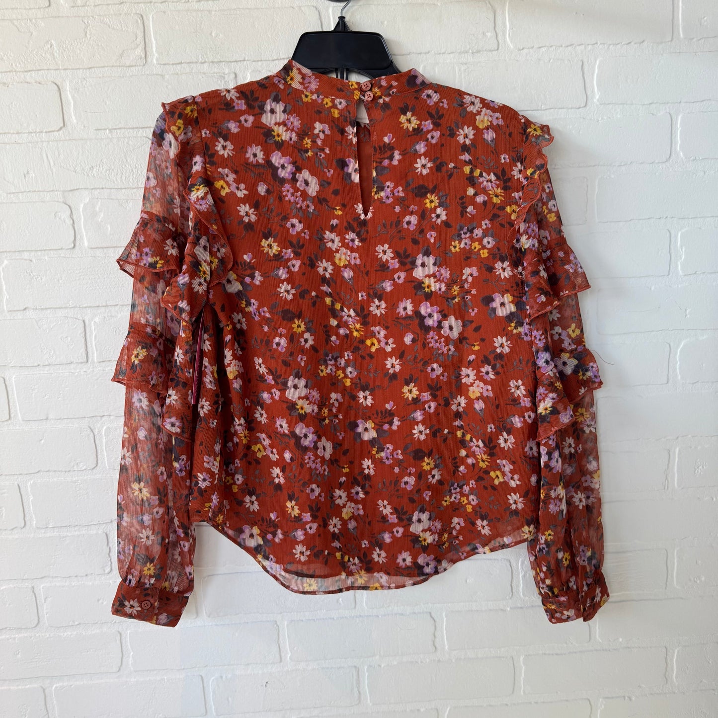 Top Long Sleeve By Ann Taylor In Floral Print, Size: Xs