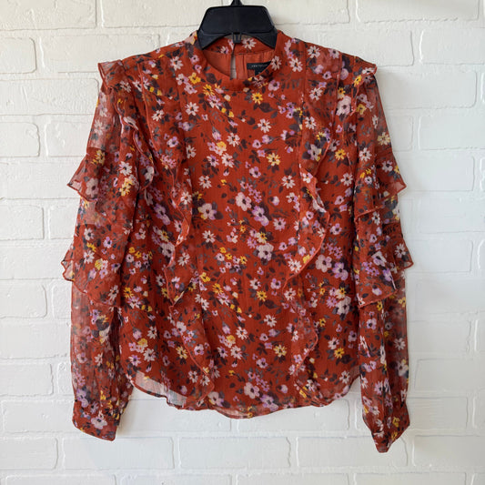 Top Long Sleeve By Ann Taylor In Floral Print, Size: Xs