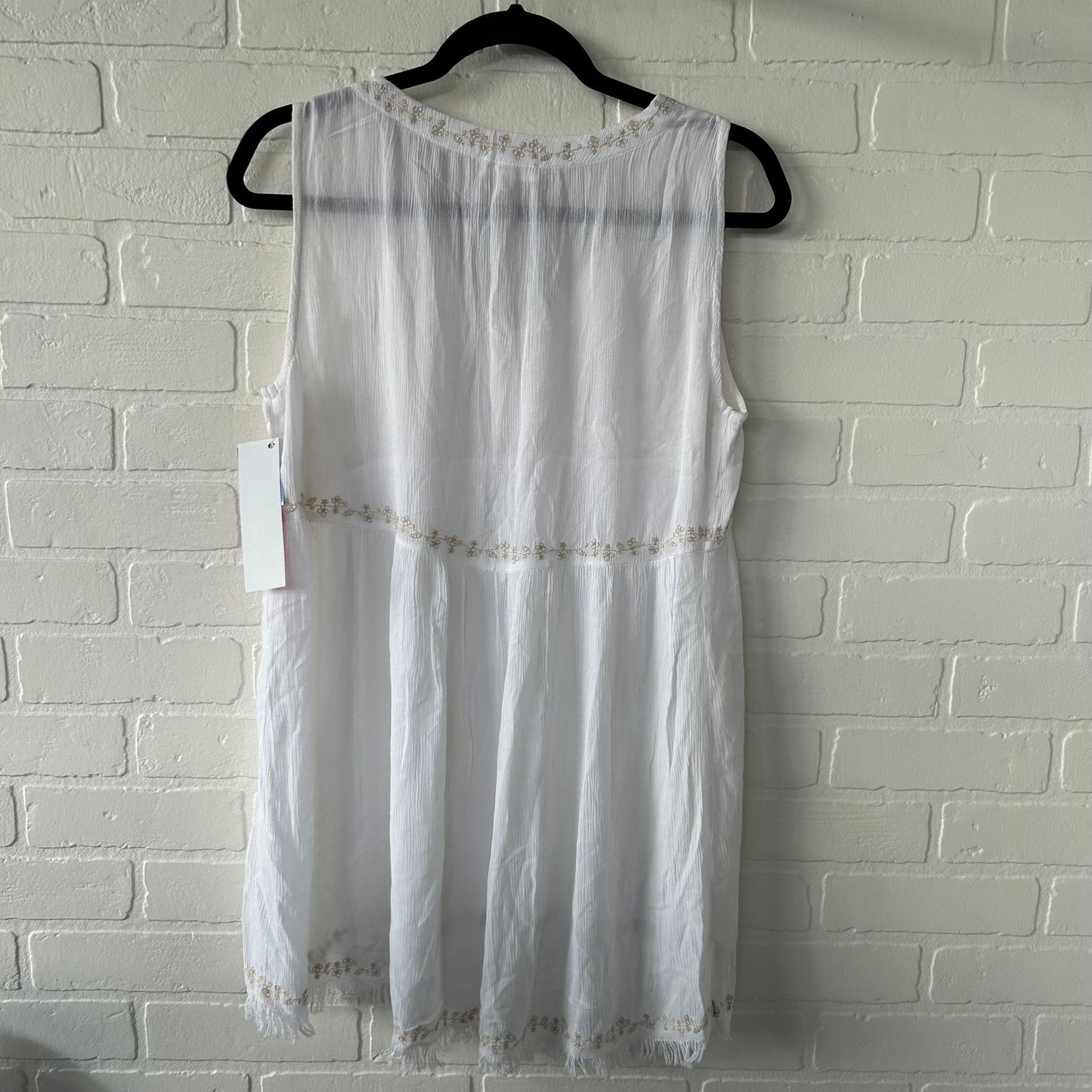 Top Sleeveless By Beachlunchlounge In Tan & White, Size: M