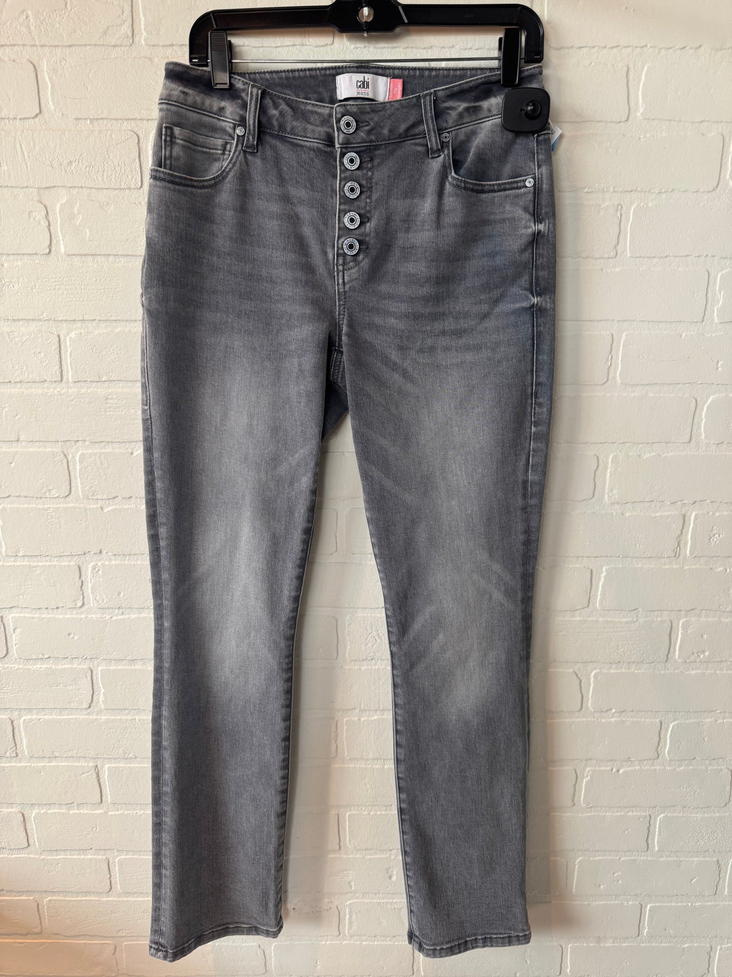 Jeans Straight By Cabi In Grey Denim, Size: 6