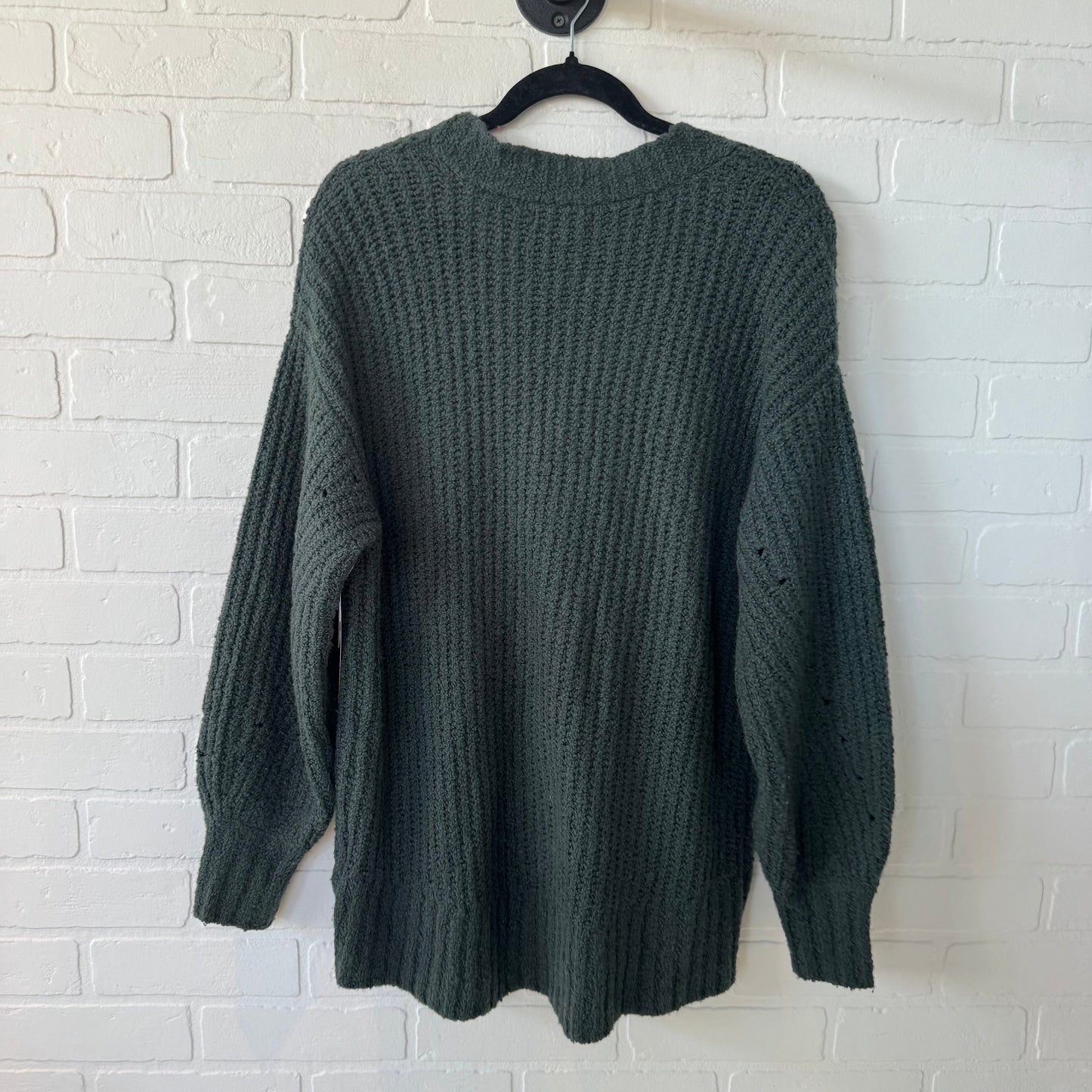 Sweater Cardigan By American Eagle In Green, Size: Xs