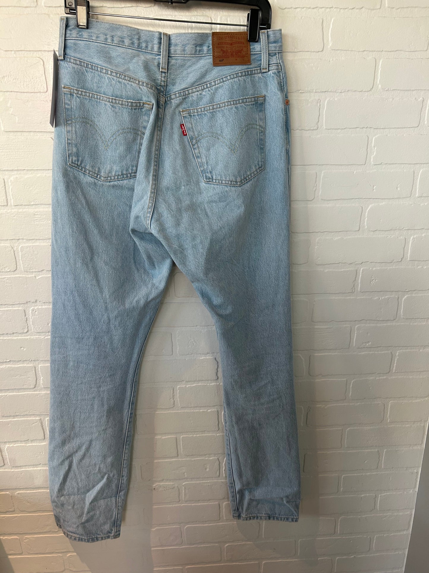 Jeans Straight By Levis In Blue Denim, Size: 8