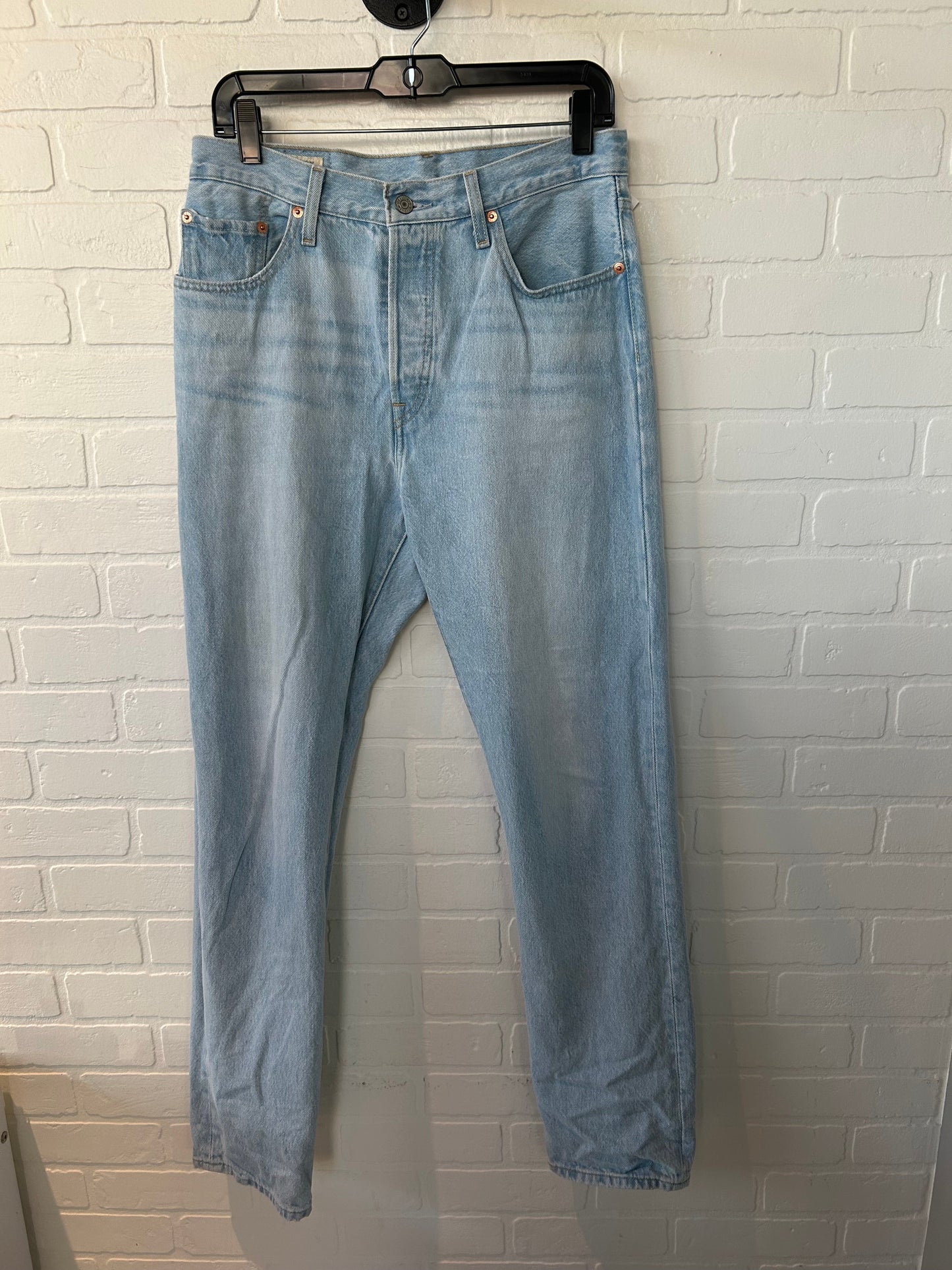 Jeans Straight By Levis In Blue Denim, Size: 8