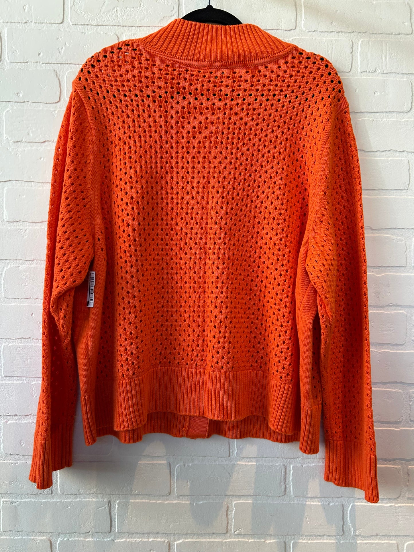 Sweater Cardigan By Talbots In Orange, Size: 3x