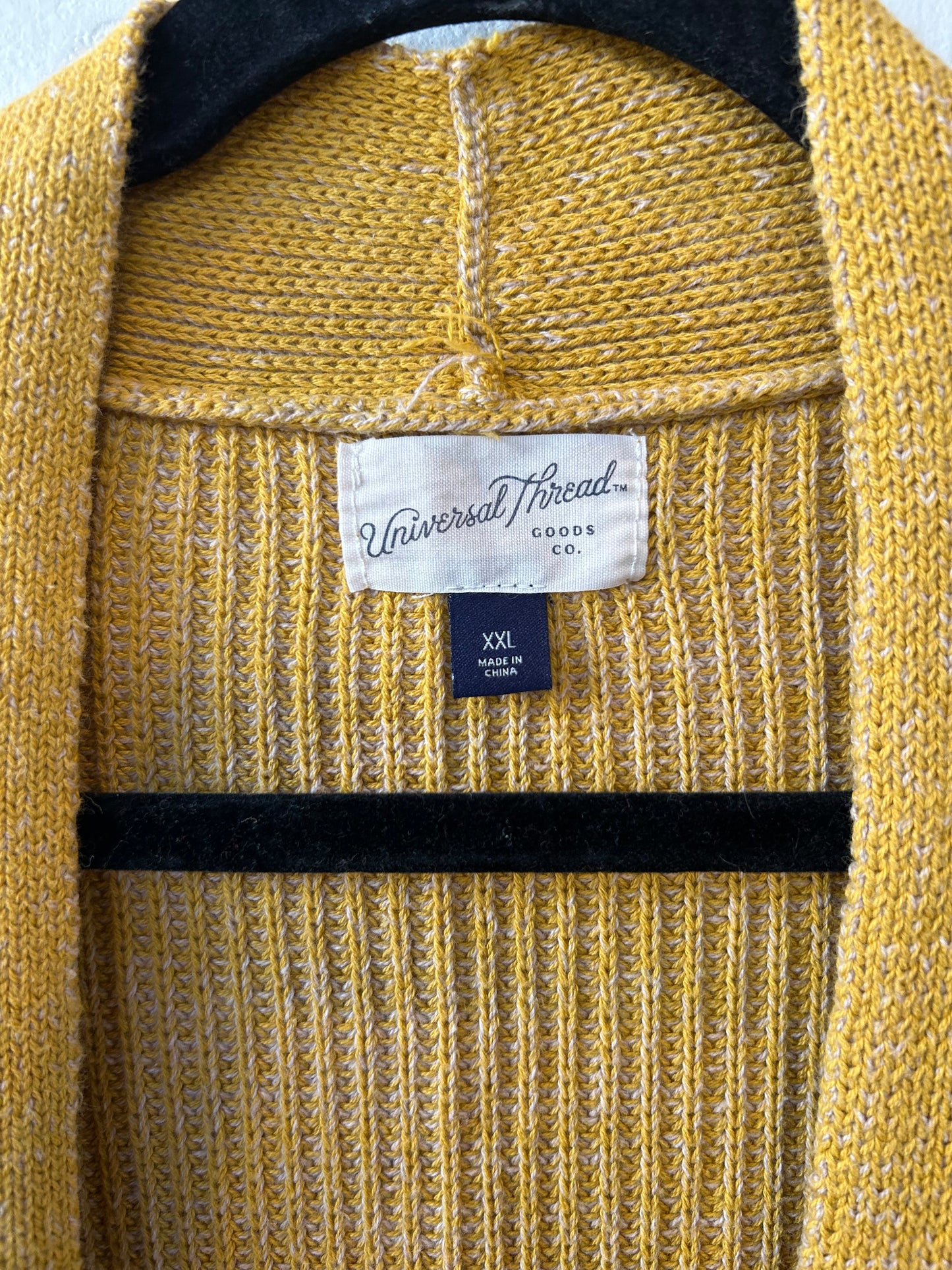 Sweater Cardigan By Universal Thread In Yellow, Size: Xxl