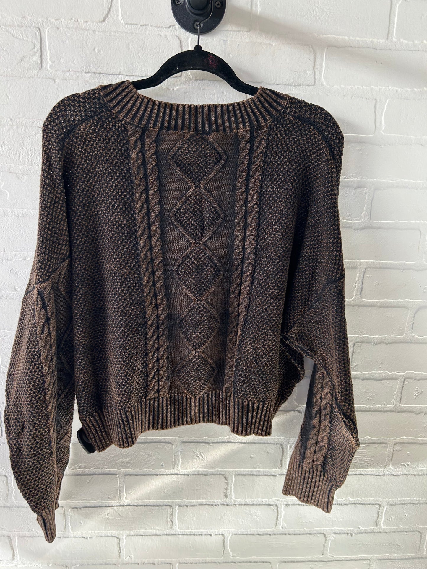 Sweater By Pol In Black & Brown, Size: M