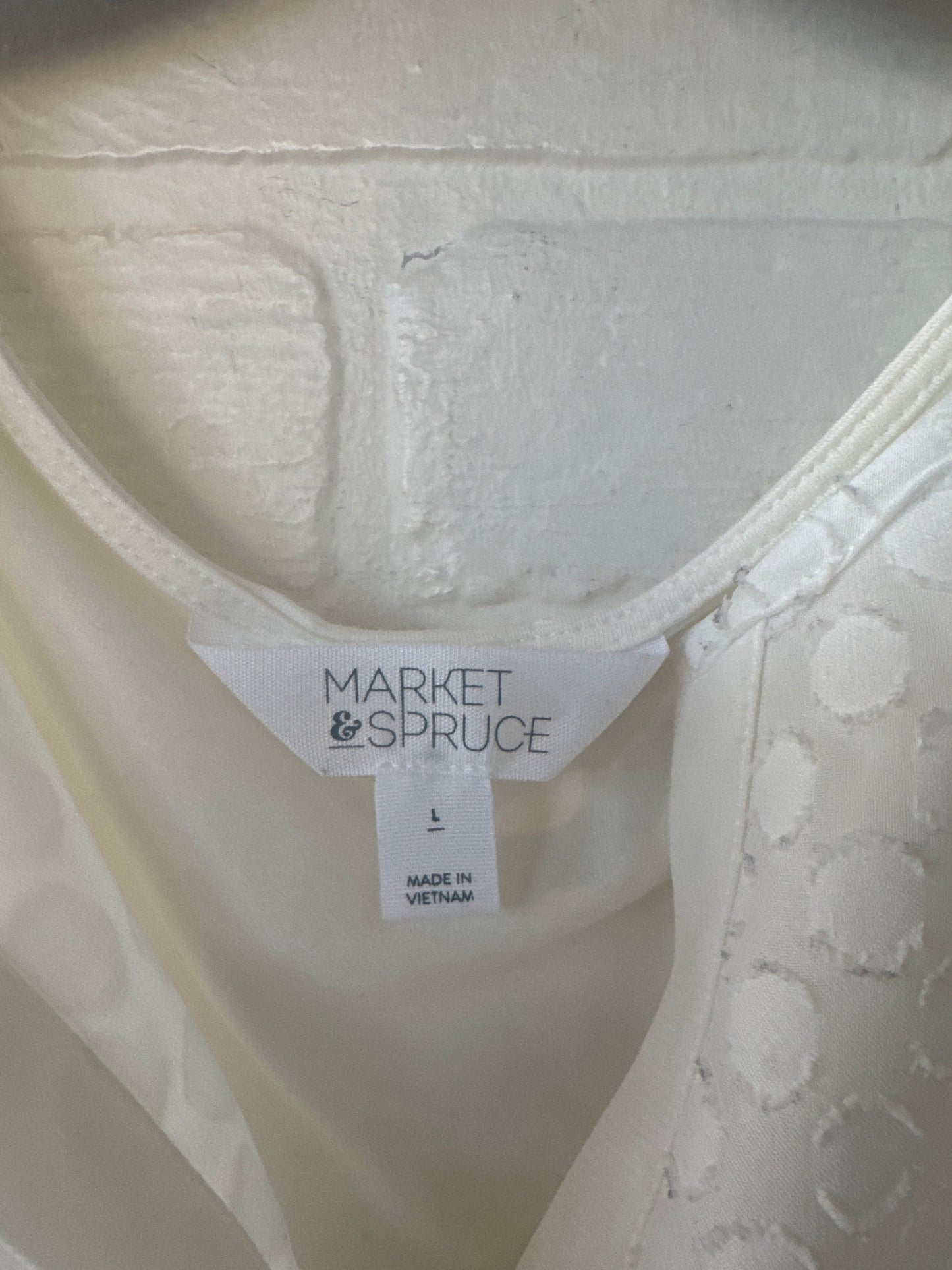 Top Sleeveless By Market & Spruce In White, Size: L