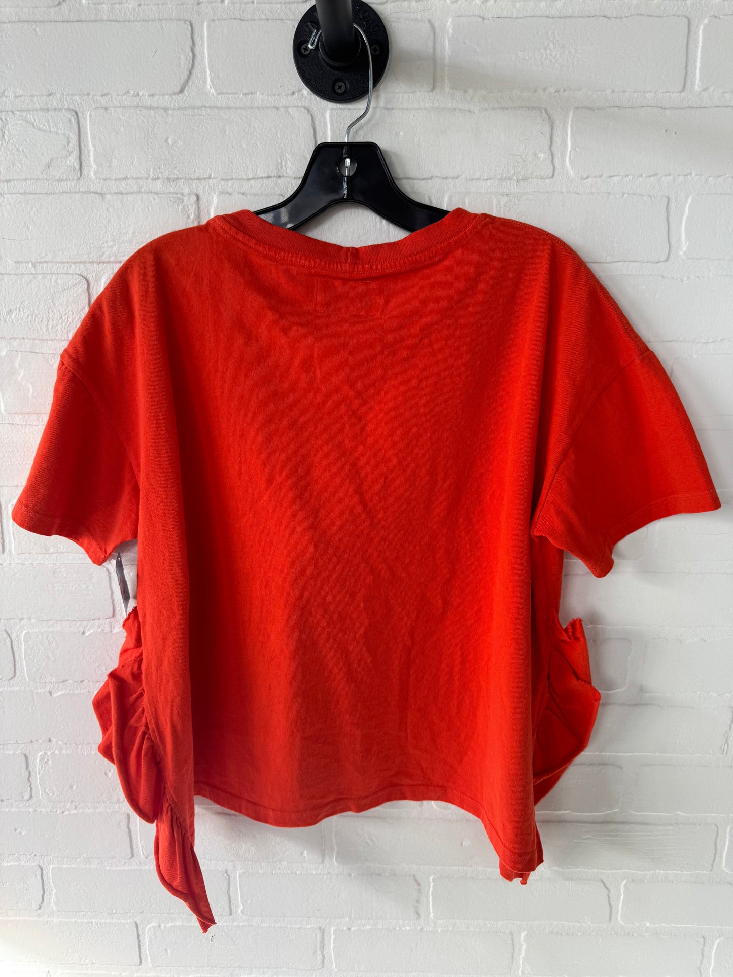 Top Short Sleeve Basic By Current Elliott In Orange, Size: Xs