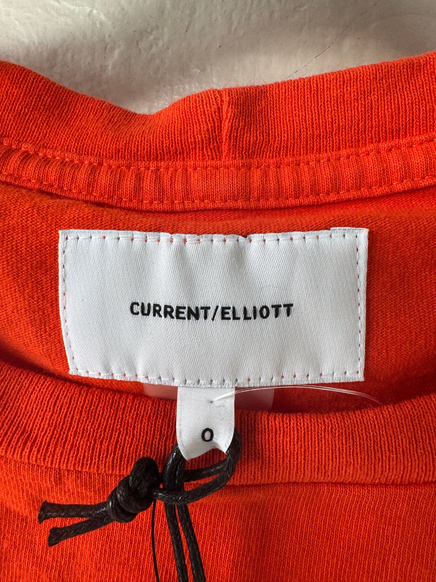 Top Short Sleeve Basic By Current Elliott In Orange, Size: Xs