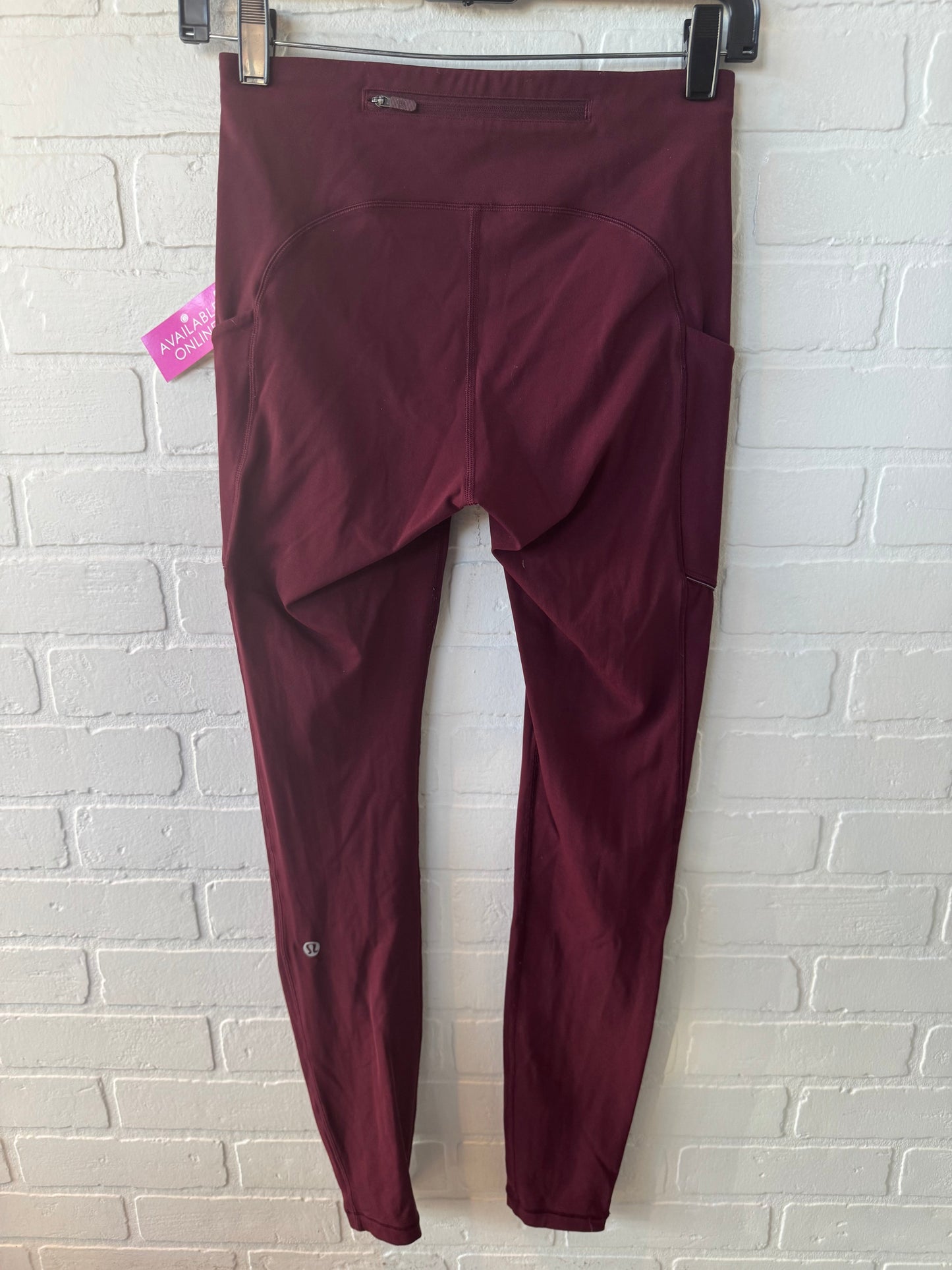 Athletic Leggings By Lululemon In Red, Size: 4