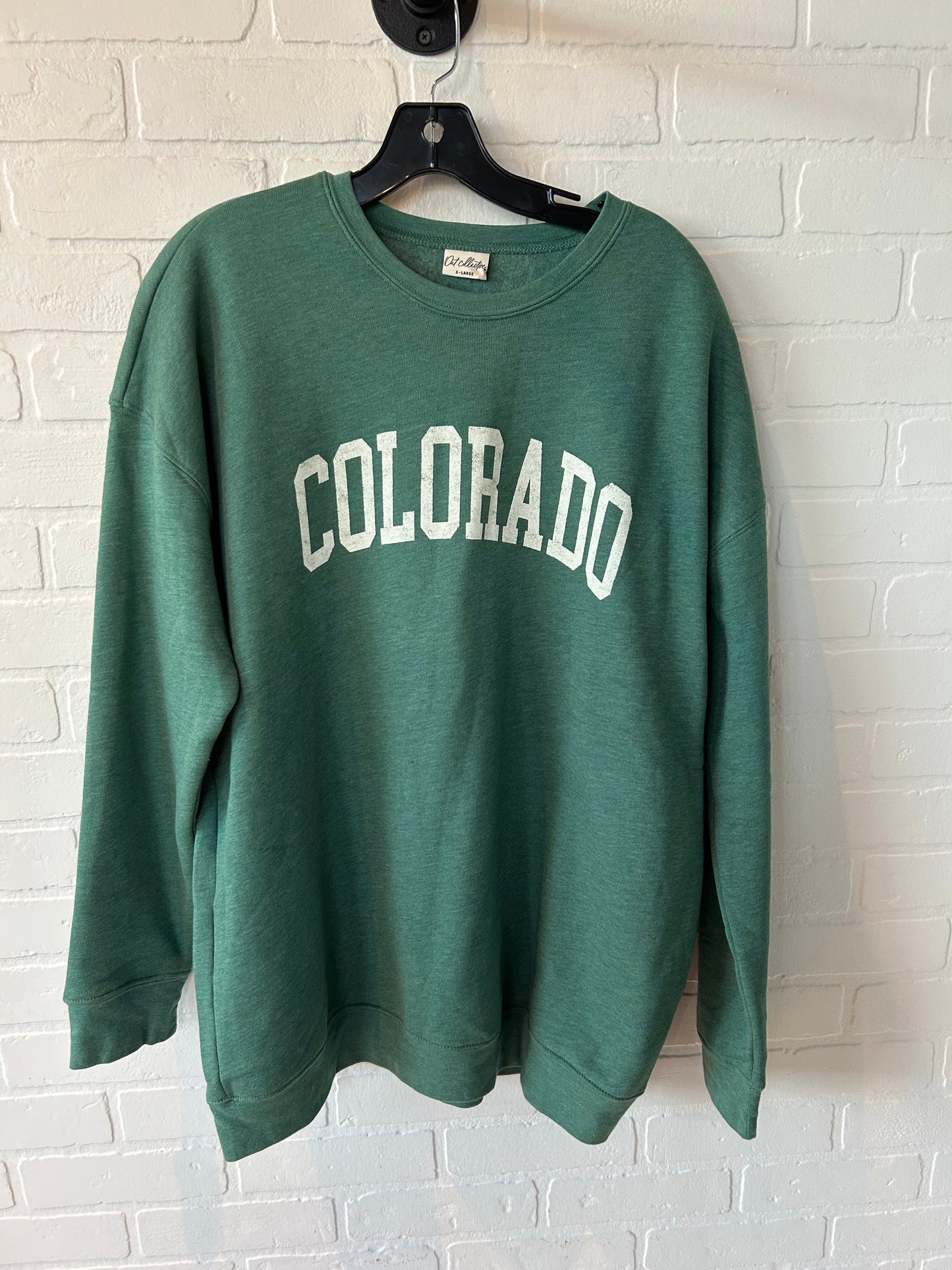 Sweatshirt Crewneck By  oat collection  In Green, Size: Xl