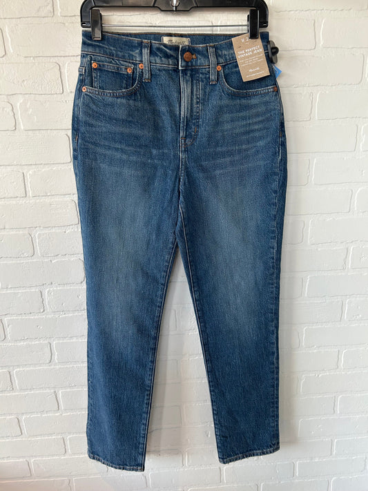 Jeans Straight By Madewell In Blue Denim, Size: 2