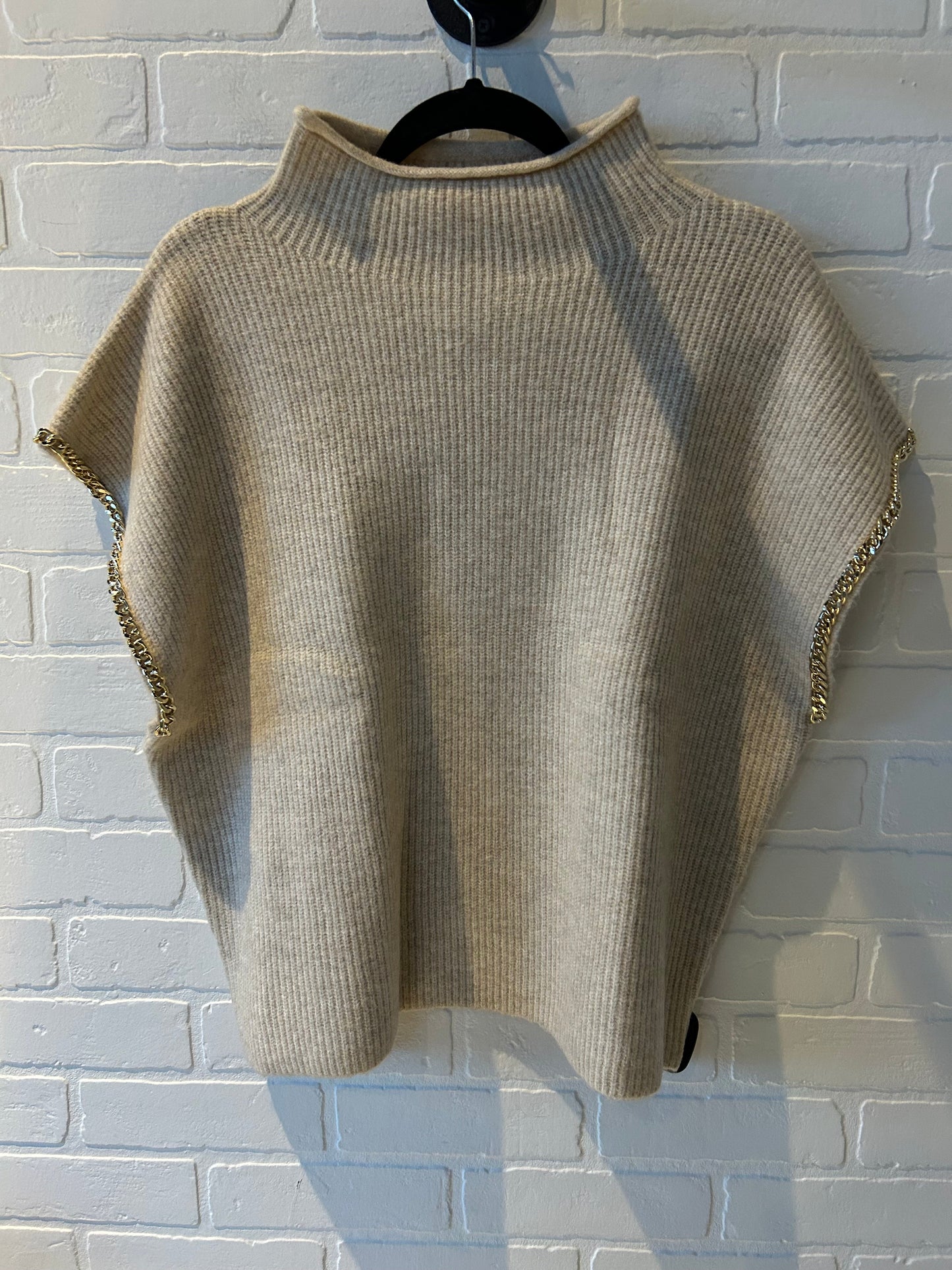 Vest Sweater By Bebe In Beige, Size: L