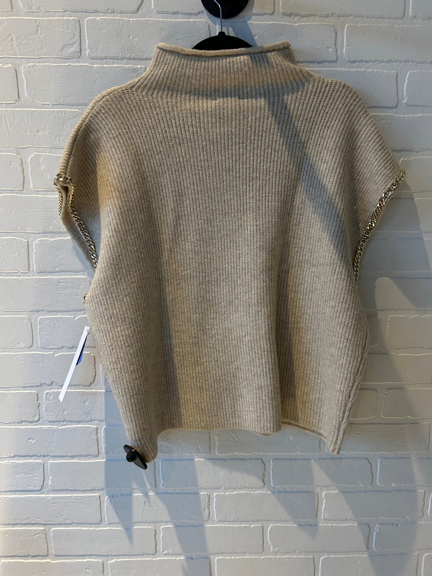 Vest Sweater By Bebe In Beige, Size: L