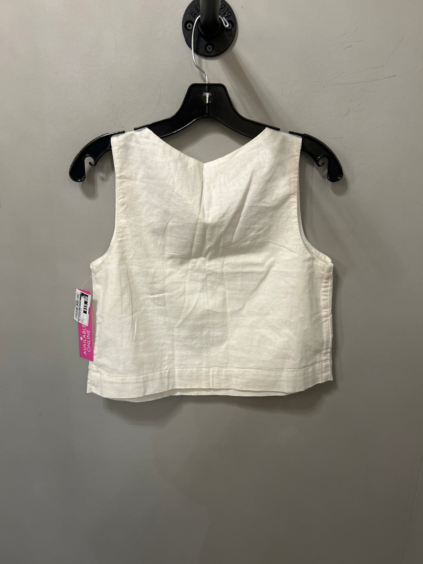 Top Sleeveless By Abercrombie And Fitch In White, Size: S