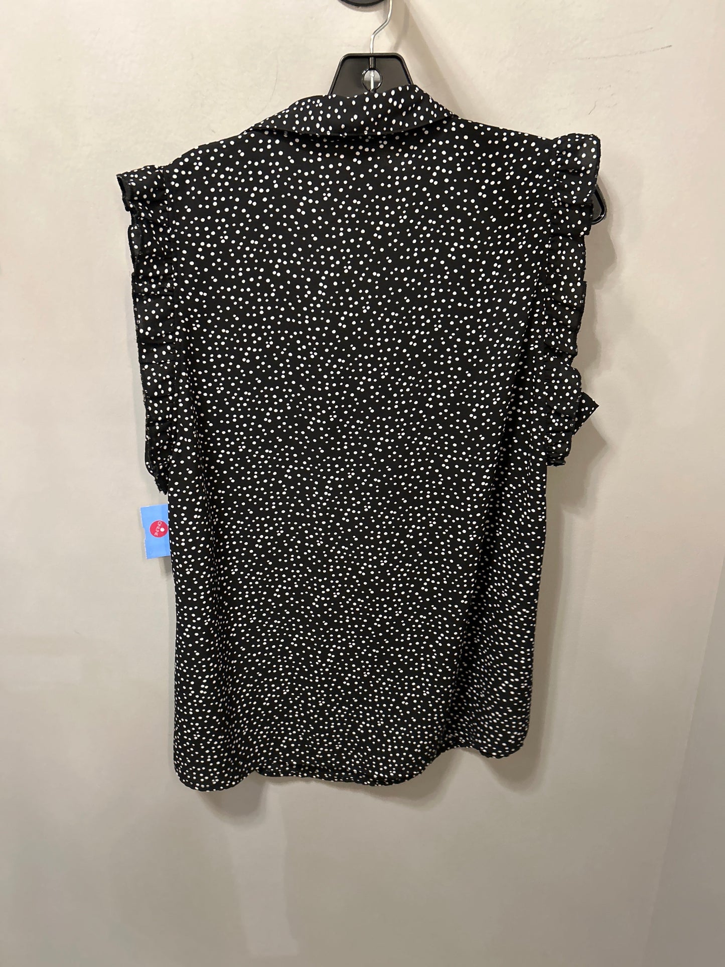 Top Sleeveless By Anne Klein In Black & White, Size: L