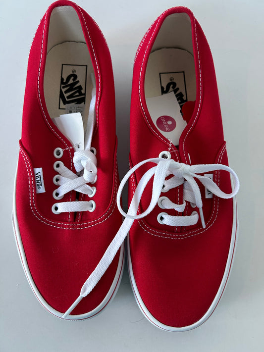 Shoes Sneakers By Vans In Red, Size: 9