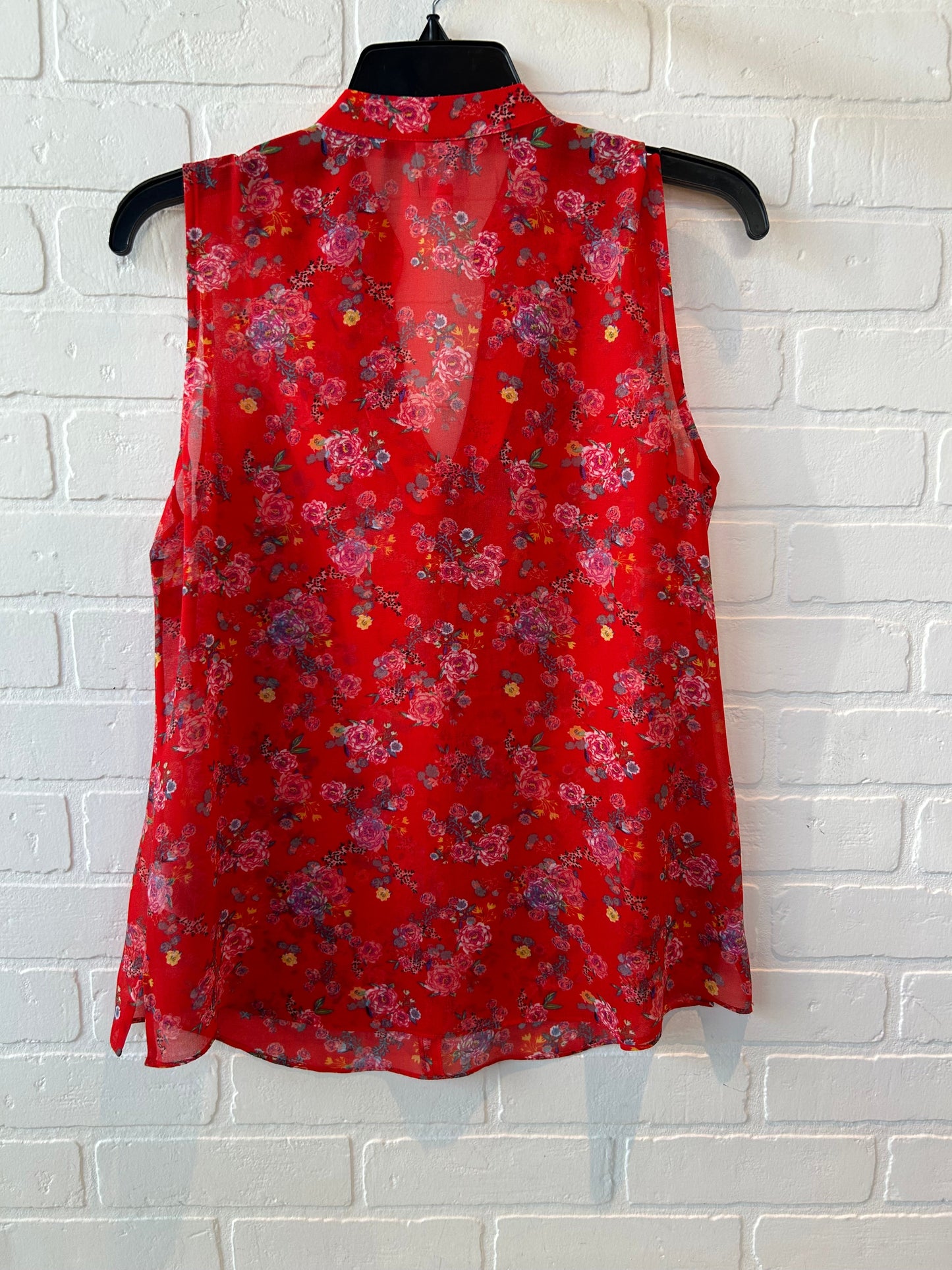 Top Sleeveless By Cabi In Red, Size: S