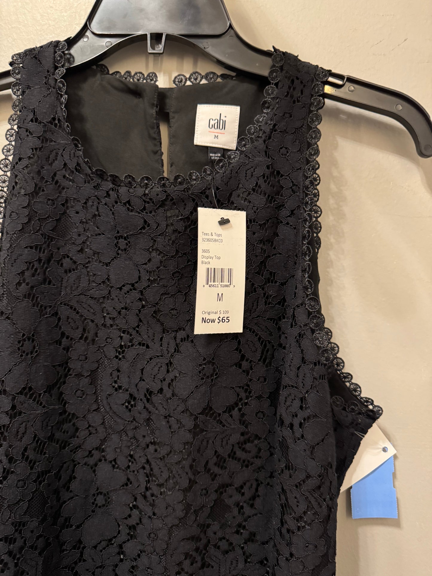 Top Sleeveless By Cabi In Black, Size: M