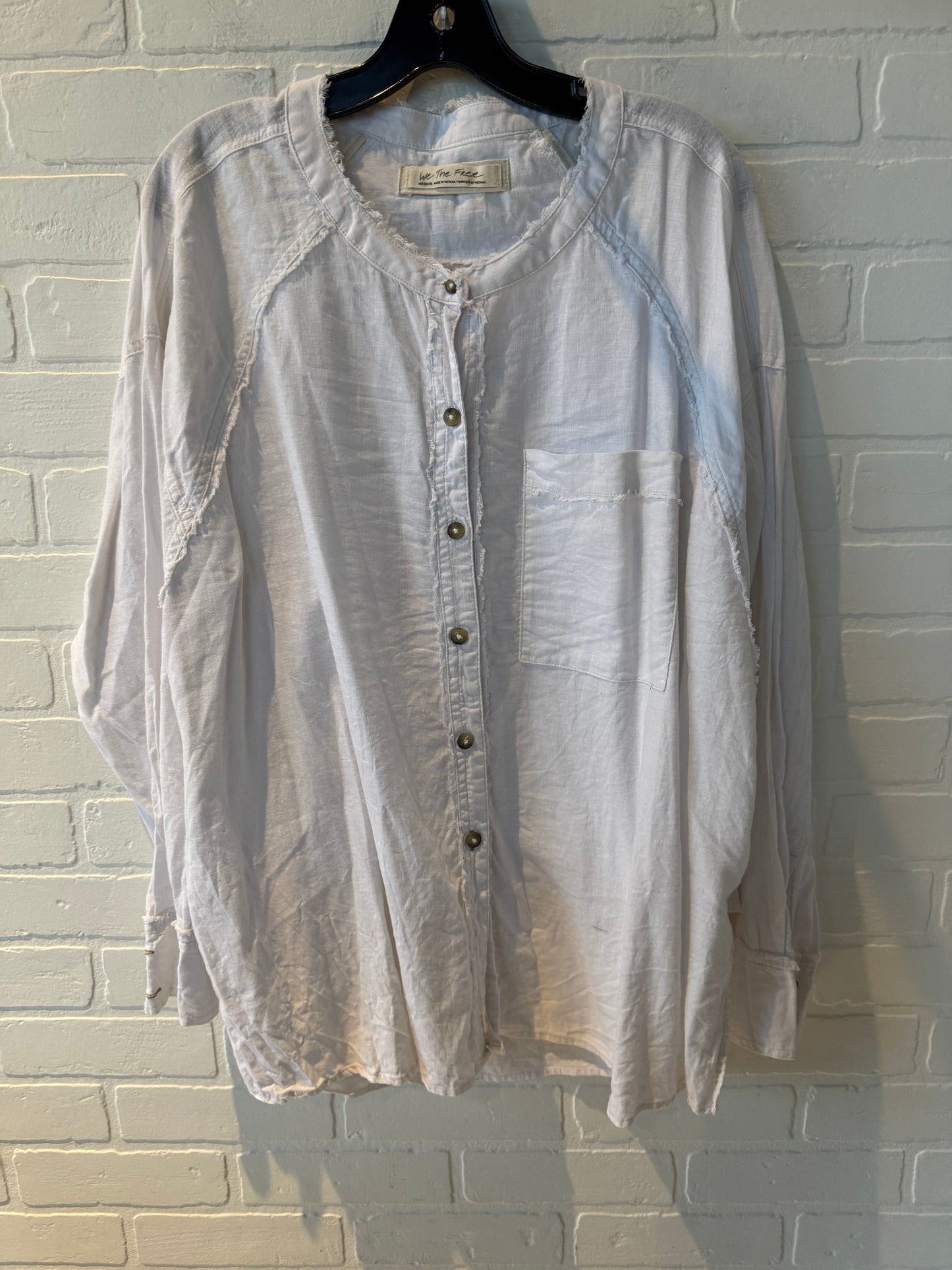 Top Long Sleeve By We The Free In Cream, Size: M