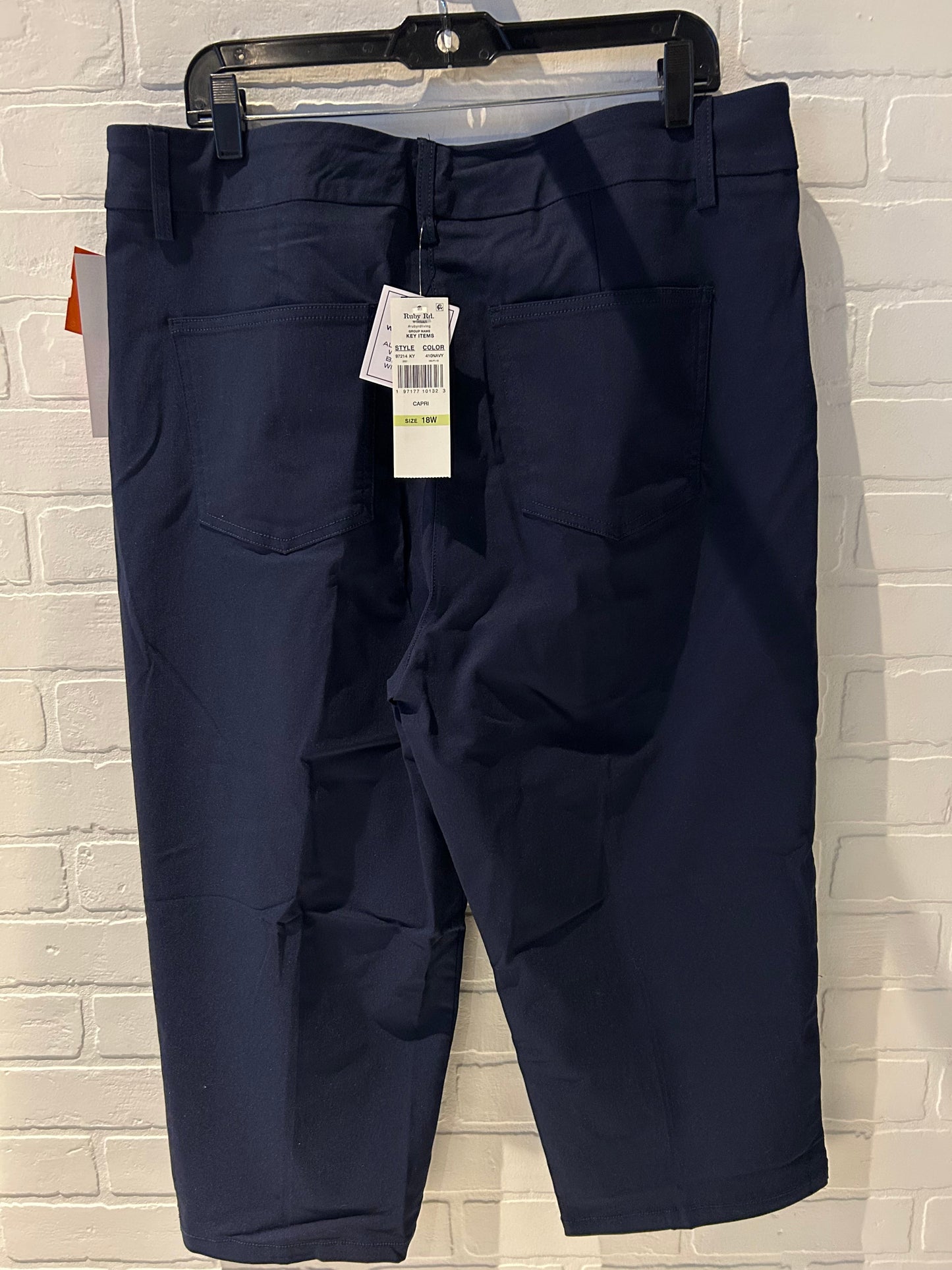 Capris By Ruby Rd In Navy, Size: 18