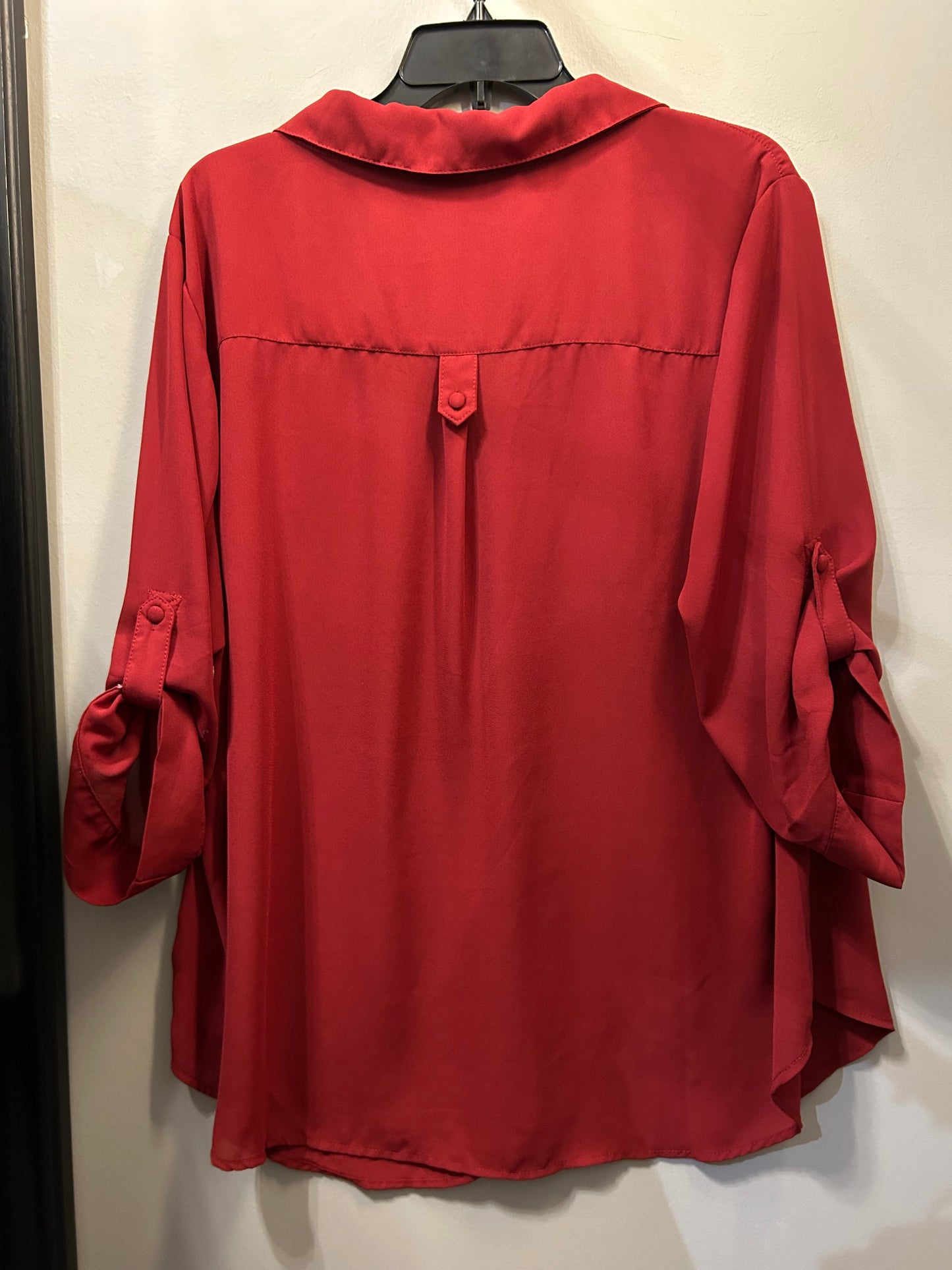 Top 3/4 Sleeve By Torrid In Red, Size: 2x