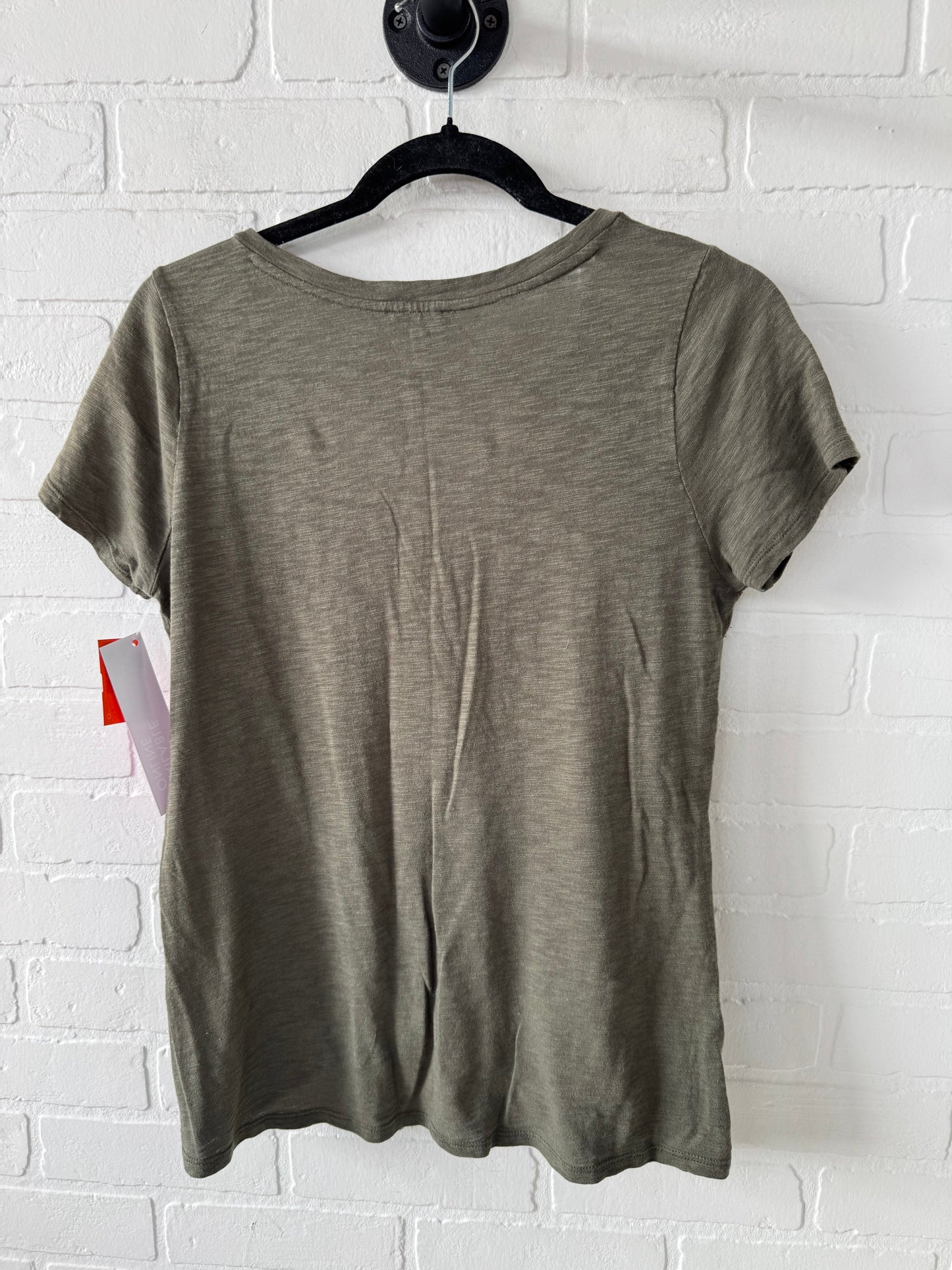 Top Short Sleeve Basic By Express In Green, Size: S