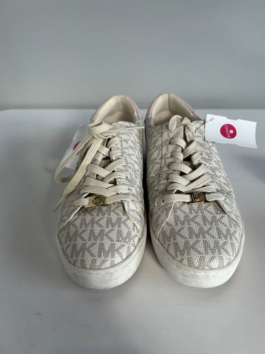 Shoes Sneakers By Michael By Michael Kors In Cream & Pink, Size: 8