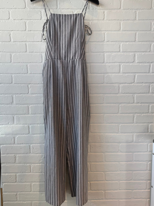 Jumpsuit By Le Lis In Grey & White, Size: L