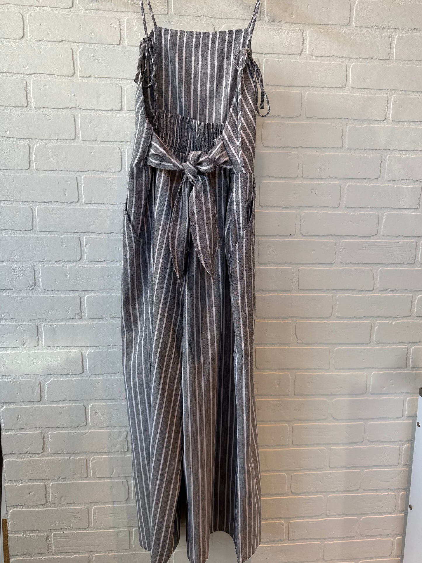 Jumpsuit By Le Lis In Grey & White, Size: L