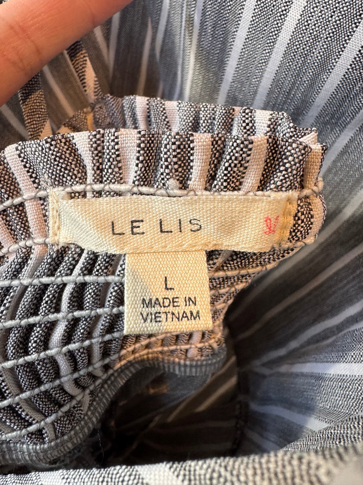 Jumpsuit By Le Lis In Grey & White, Size: L