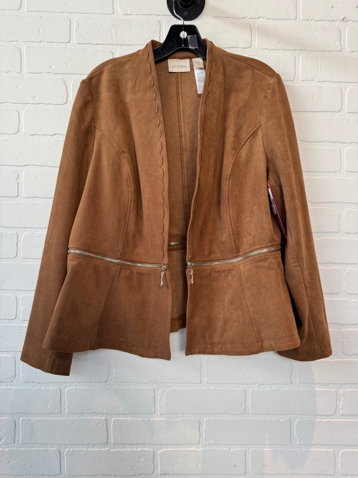 Jacket Other By Chicos In Brown, Size: Xl