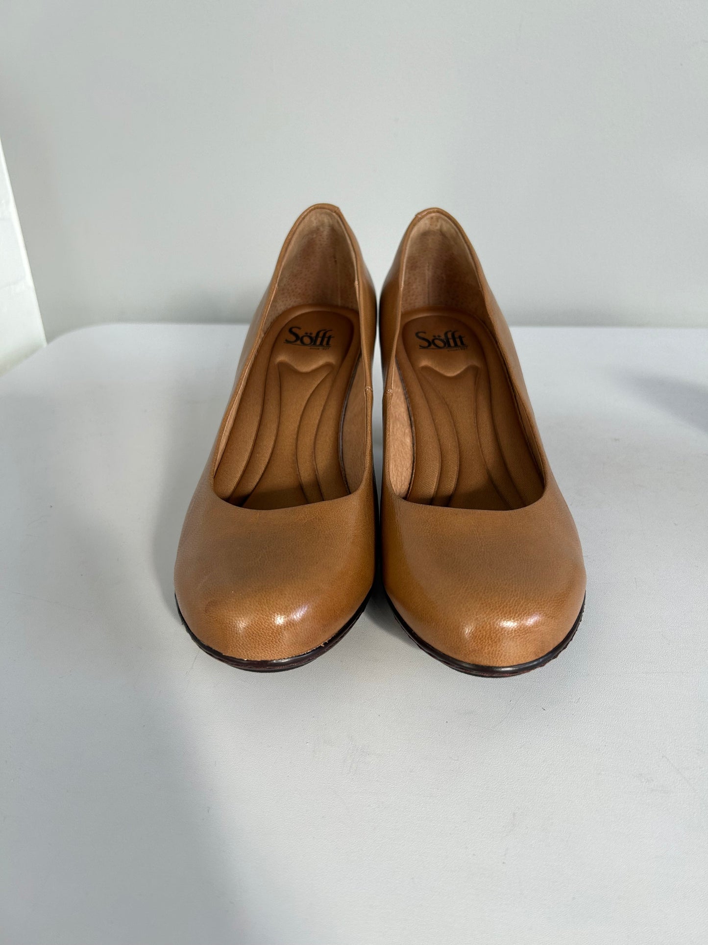 Shoes Heels Block By Sofft In Brown, Size: 9