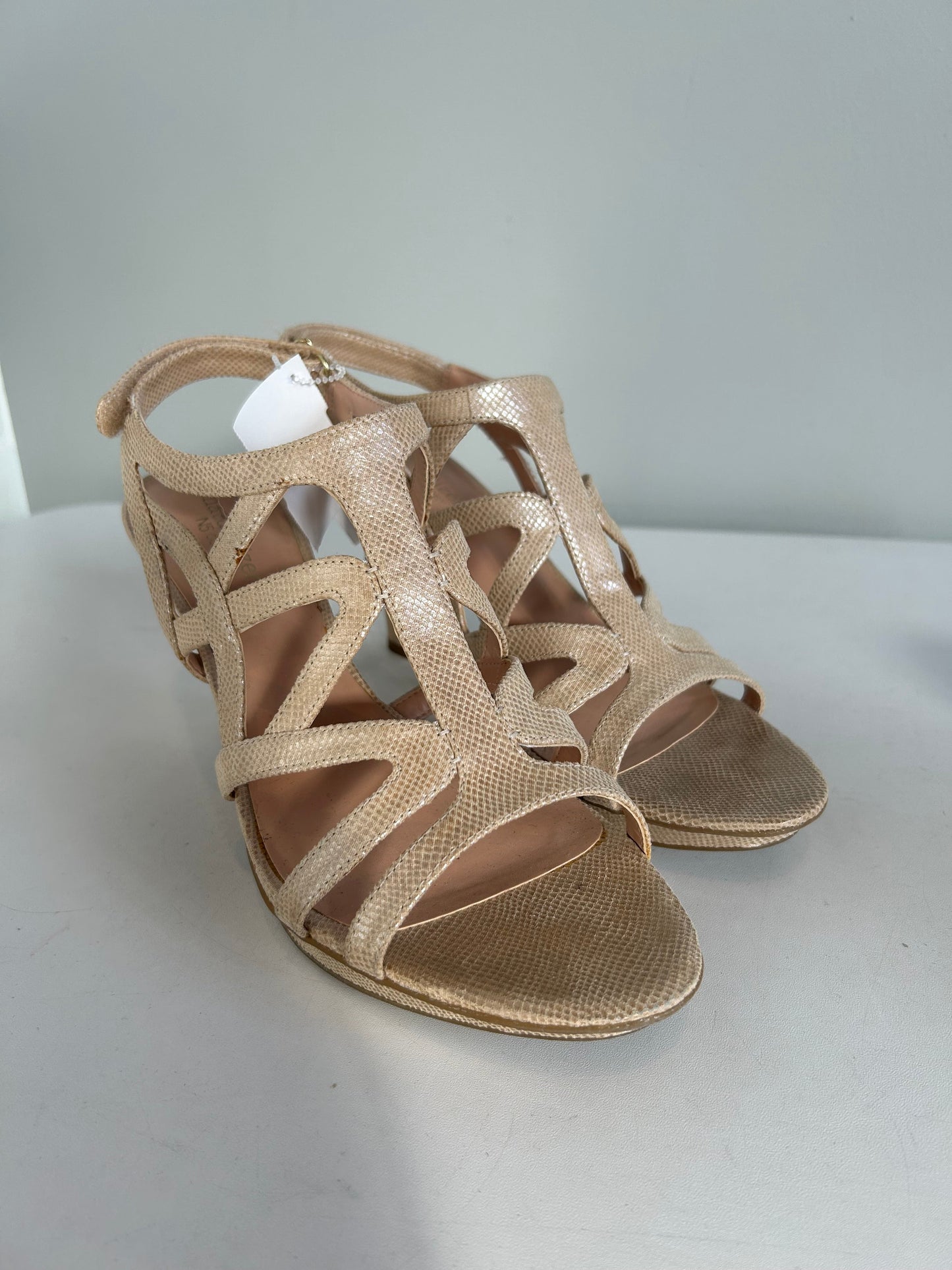 Sandals Heels Stiletto By Naturalizer In Tan, Size: 8.5