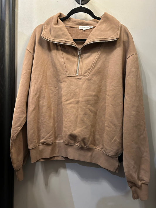 Sweatshirt Collar By Good American In Tan, Size: M