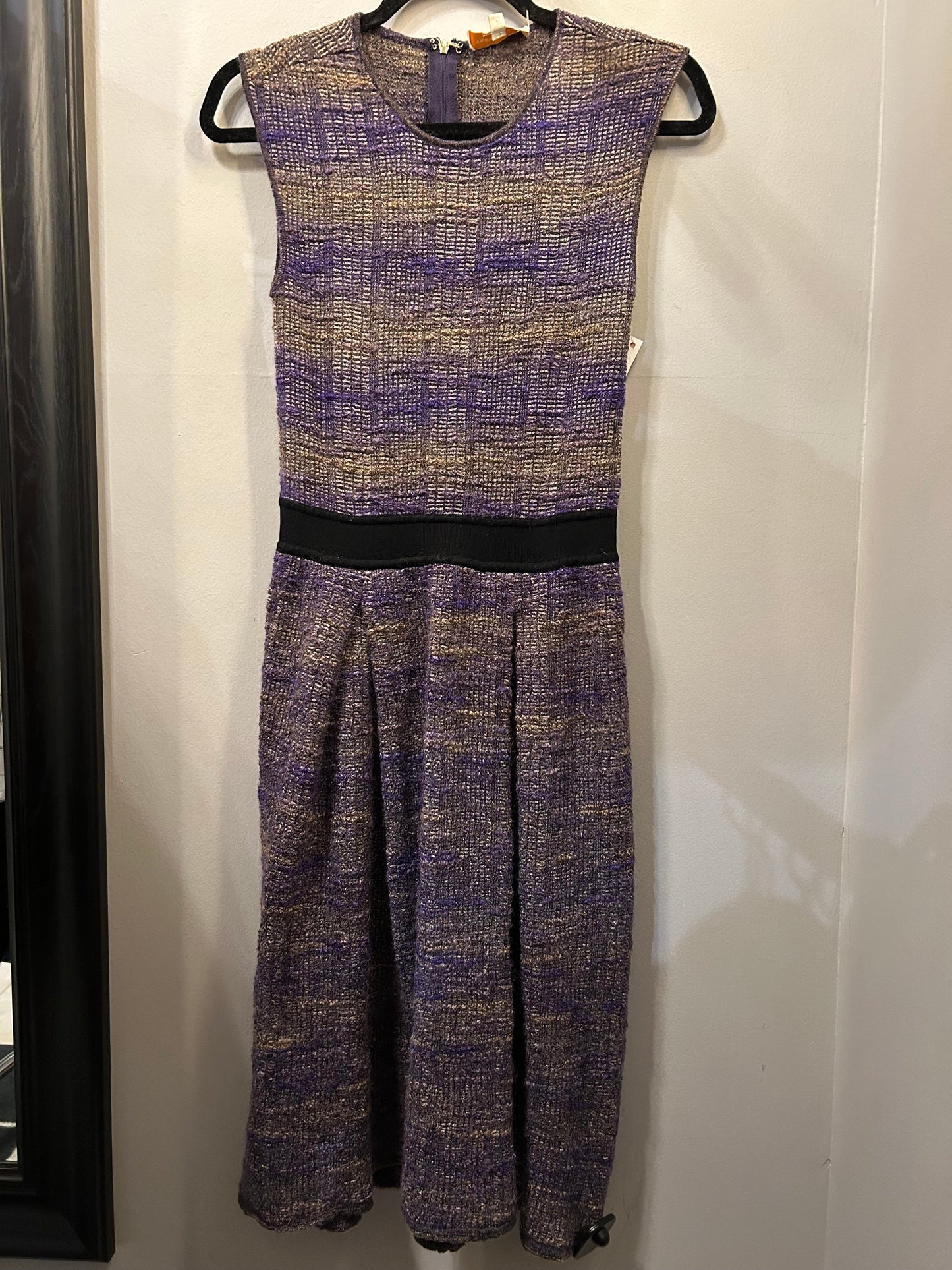 Dress Designer By Tory Burch In Purple & Tan, Size: S