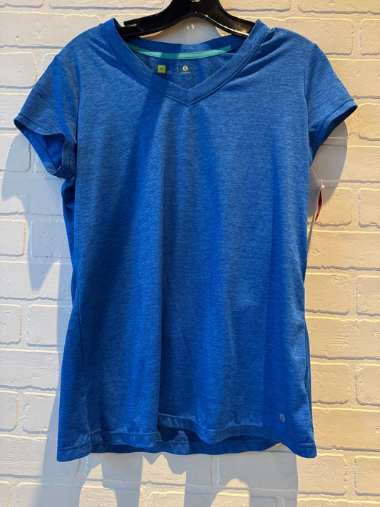 Athletic Top Short Sleeve By Xersion In Blue, Size: M