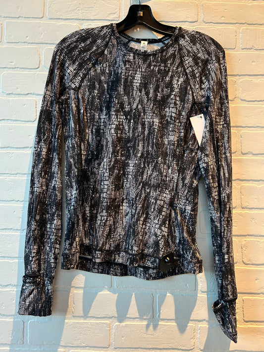 Athletic Top Long Sleeve Crewneck By Lululemon In Black & Grey, Size: 6