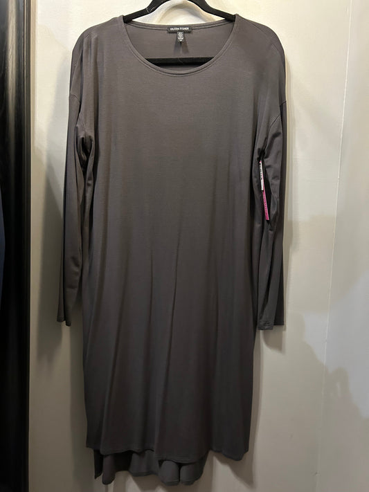 Dress Casual Midi By Eileen Fisher In Grey, Size: S