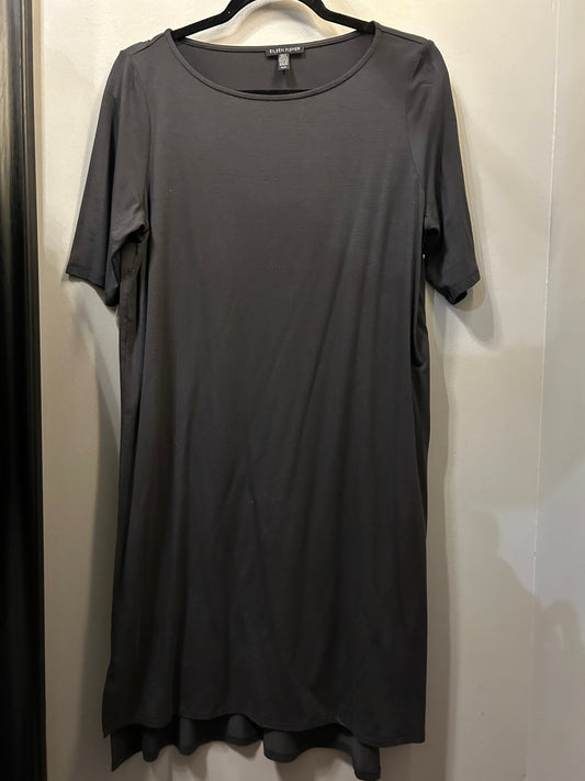 Dress Casual Midi By Eileen Fisher In Grey, Size: M