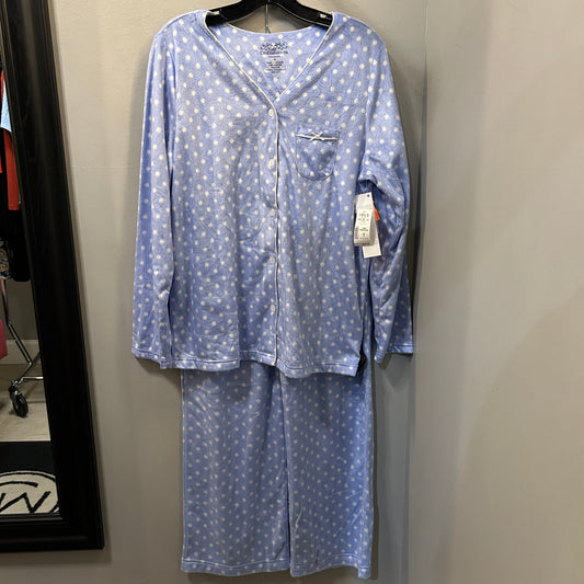 Pajamas 2pc By Croft And Barrow In Blue & White, Size: M