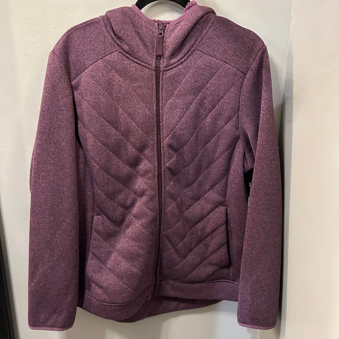 Jacket Faux Fur & Sherpa By Time And Tru In Purple, Size: Xl