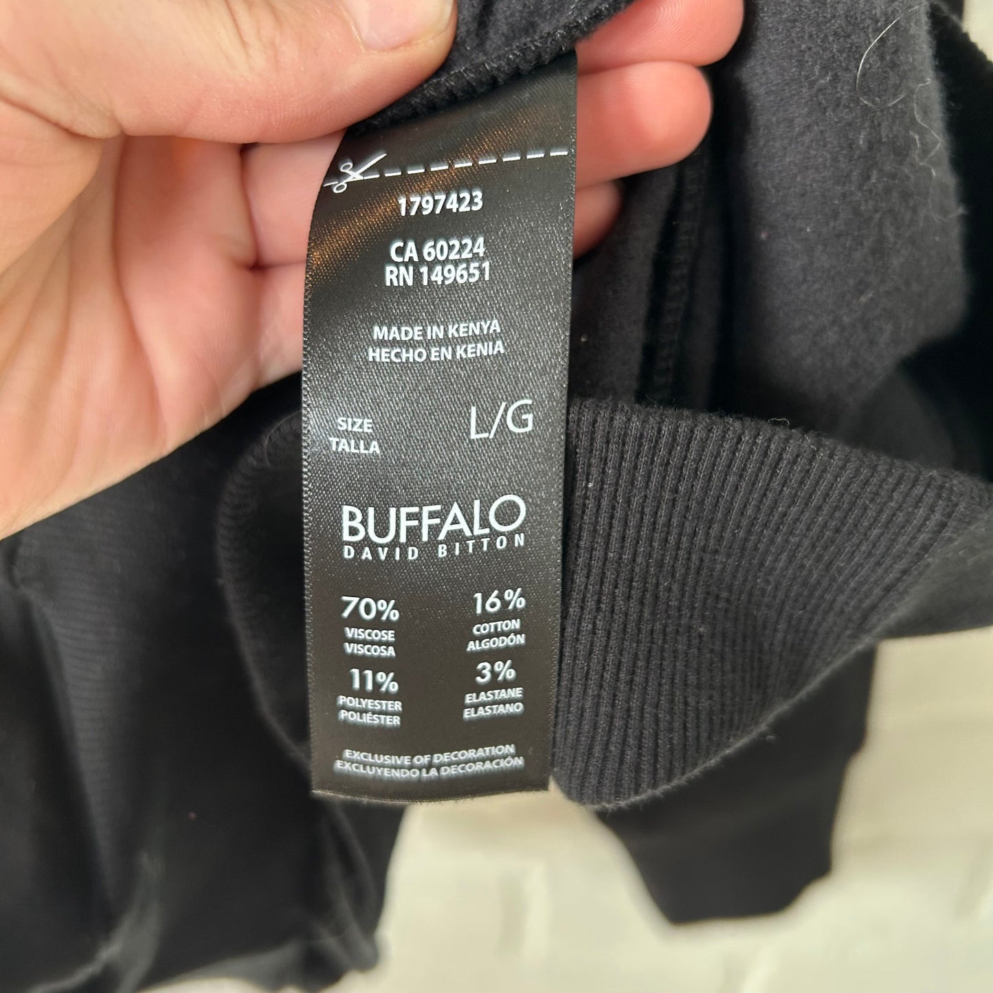 Sweatshirt Hoodie By Buffalo David Bitton In Black, Size: L