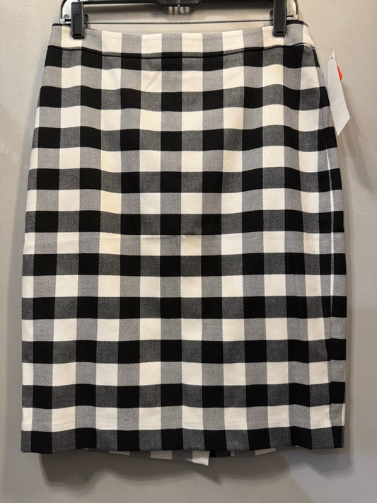 Skirt Midi By Ann Taylor In Black & White, Size: 6